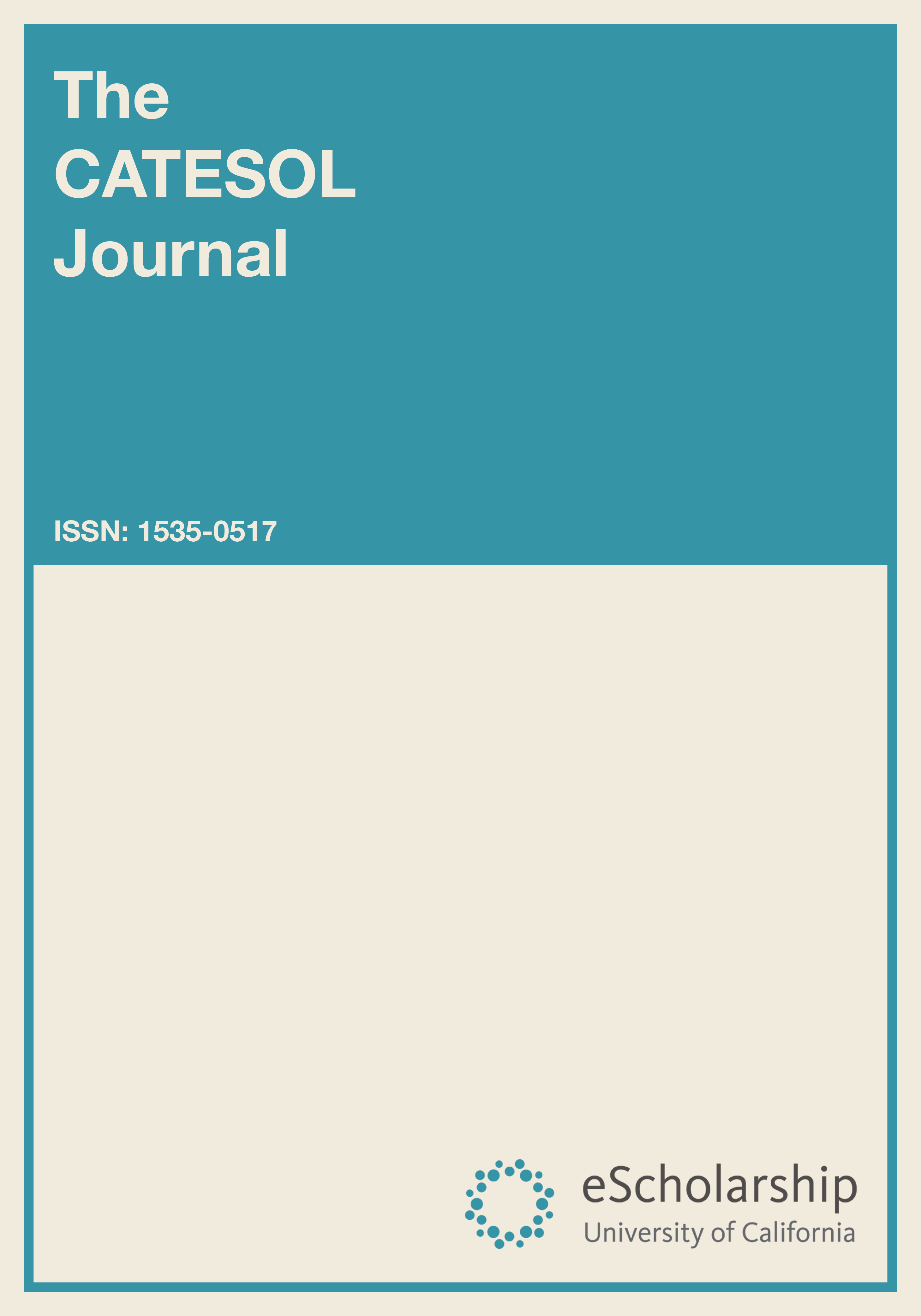 The CATESOL Journal cover