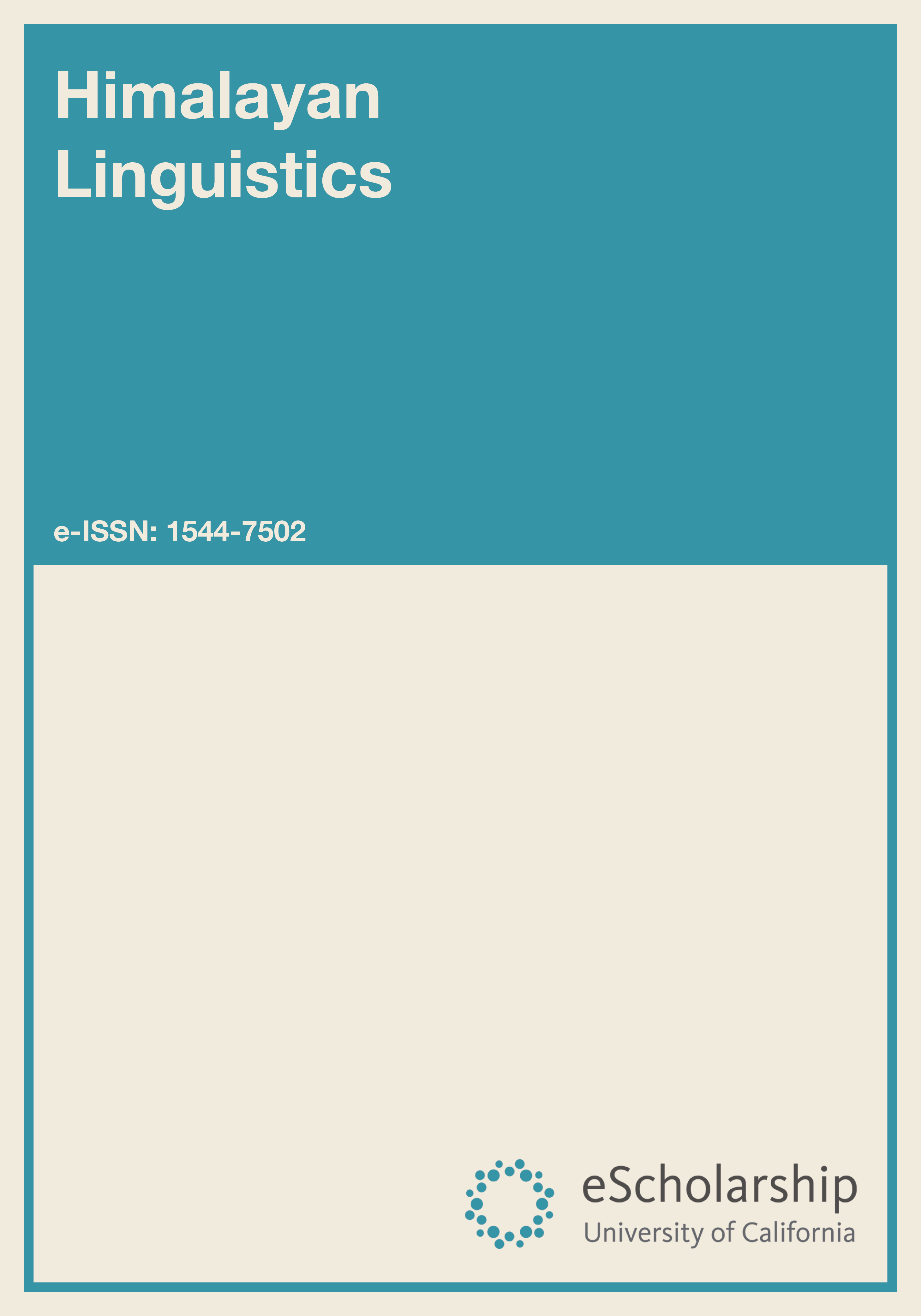 Himalayan Linguistics cover