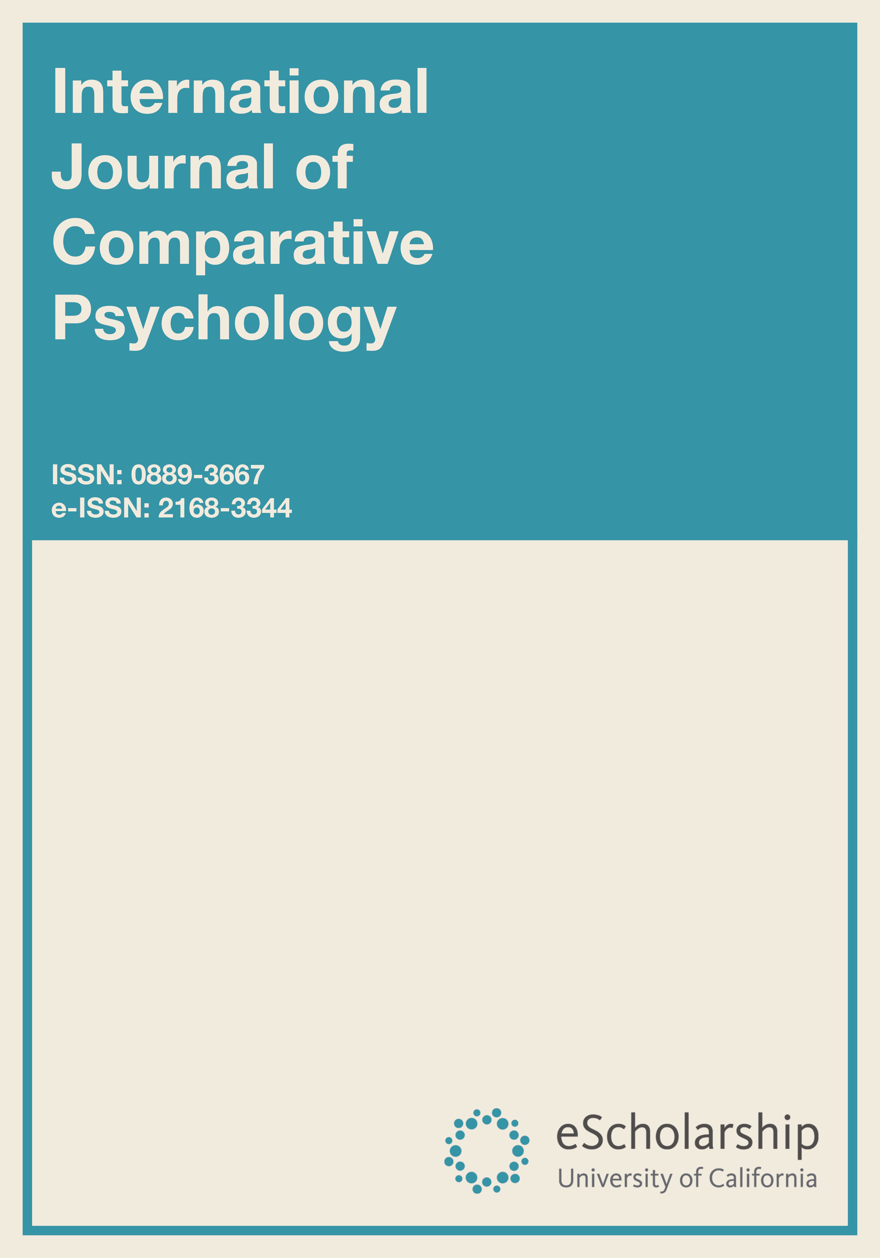 International Journal of Comparative Psychology cover