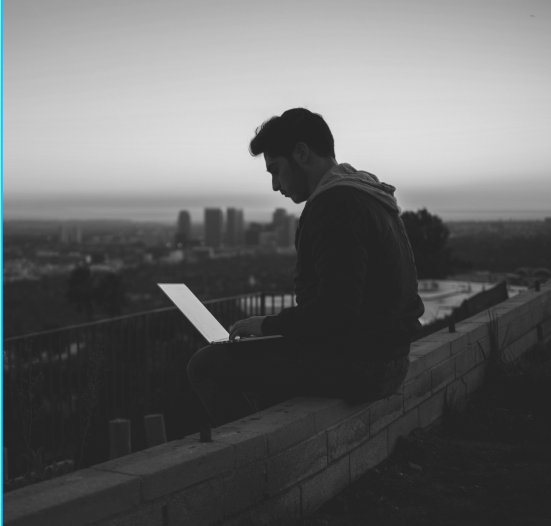 A person contemplating the future of academic publishing